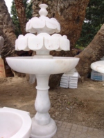 2025 sculpté à la main en travertin marbre jardin fontaine d'eau Style moderne turc avec des modèles décoratifs naturels en pierre Antique