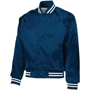 Satin Baseball Varsity <b>Men's</b> Clothing <b>Jackets</b> Embroidery Patches Customized Design <b>Long</b> Sleeve College Baseball <b>Jacket</b> For <b>Men</b> - Product Image 5