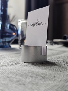 Support de numéro de table porte-cartes cylindrique noir mat pour événements modernes, réceptions, cafés et banquets - Product Image 2