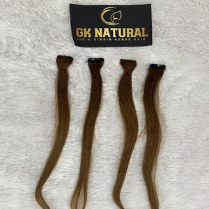 Clip de cabello humano natural en extensión Calidad Premium Templo indio Raw Single Drawn Natural Wave Extensión de cabello Clip Streak - Product Image 5
