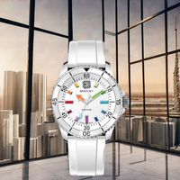 Montre intelligente compacte AURORA en acier inoxydable unisexe, cadran à quartz, verre saphir, aiguilles, design élégant et luxueux, usage quotidien, 42 mm