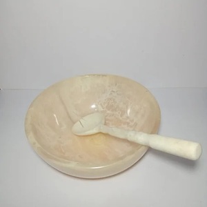 Cuenco grande de resina hecho a mano, utensilios de cocina desechables resistentes al calor con copos, acento dorado para decoración del hogar, Idea de regalo - Product Image 2