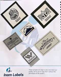 Etiqueta tejida de ropa de marca personalizada 100, etiqueta de tela para ropa con logotipo, pliegue final/pliegue central de 2x5cm, alta calidad - Product Image 5