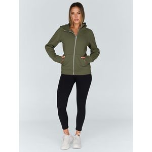 New Style Custom Logo Women's Casual Solid <b>Short</b> Winter Long Sleeved Fleece Knitting Hoodie <b>Jogger</b> Stacked Pants - Product Image 2