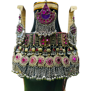 Produit vente chaude prêt à expédier ensembles de bijoux afghans vêtements de mariage et de fête Kuchi Vintage collier et boucles d'oreilles bijoux pour femmes - Product Image 1