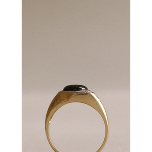 Bague vintage en or 14 carats avec saphir étoilé et diamant, design géométrique en platine, certifiée IGI, plaquée rhodium, clarté VVS, pour usage quotidien - Product Image 2