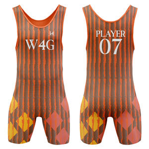 Collants de lutte d'équipe américaine W4G personnalisés pour hommes, avec sangle réglable imprimée par sublimation personnalisée, fermeture à enfiler - Product Image 1