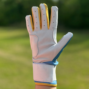 Premium Cabretta Leather Baseball Batting Gloves Unique Color Combo Adjustable Long Cuff Ambidextrous Durable Eco-Friendly Hand - Product Image 6