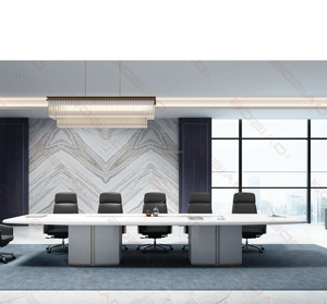 Contemporary Modern Solid Wood Conference <b>Table</b> Cable Management Box Multi-Functional Sophisticated <b>Office</b> Furniture Commercial - Product Image 6