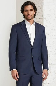 Derniers costumes deux-pièces bleu marine pour hommes smoking d'été décontracté avec veste et pantalon grande taille - Product Image 6