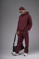 Chándal de gran tamaño de primavera para hombre, conjunto de pantalones de chándal con capucha, ropa informal holgada, patrón de dibujos animados, transpirable, respetuoso con el medio ambiente