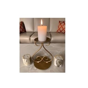 New Gold Candle Holder Hot Selling Handcrafted Candle Stand Holder for <b>Sale</b> Low Price Metal Decorative Handmade Candle Stand - Product Image 1