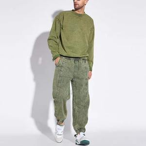 Top qualité bas prix conception Unique confortable hommes sweats nouveauté poids lourd col rond pull sweats - Product Image 1