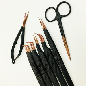 Pinzas de Alta Calidad de Acero Inoxidable, Juego de Pinzas para Pestañas de Primera Calidad, Ofertas Destacadas, Logotipo, Embalaje Sostenible, Pinzas Planas para Pestañas de Visón - Product Image 1