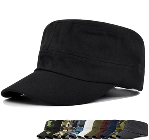 Wholesale Cheap Factory Stock Solid Twilled Cotton Blank Flat Top Tucker Hat Sports <b>Cap</b> <b>Camp</b> Hat for Men Sunshade high quality - Product Image 1