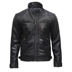 Chaqueta de Cuero con Logotipo Personalizado, Chaqueta Bomber Formal de Primavera para Motociclistas, Fabricada en Fábrica con MOQ Bajo, Impermeable - Product Image 2