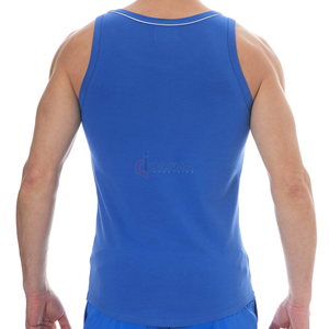 เสื้อกล้ามสำหรับผู้ชายเสื้อแขนกุดใส่ออกกำลังกายฟิตเนสฟิตเนสขนาดยุโรปใส่สบายออกแบบโลโก้ได้ตามต้องการ - Product Image 3