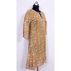 ชุดปาร์ตี้ยาวผ้าฝ้ายพิมพ์ลายดอกไม้สไตล์โบฮีเมียนเป็นมิตรกับสิ่งแวดล้อมชุดเพื่อนเจ้าสาวแบบยั่งยืนของขวัญวันแม่ - Product Image 3