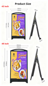 49 אינץ נייד פנימי תצוגה lcd תצוגת lcd סוללה אנדרואיד מופעל עבור תערוכה טרקליני פרסום ברור רב - Product Image 4