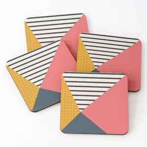 Sous-verres en émail pour boissons absorbantes avec support Sous-verres en liège pour table basse, ensemble de sous-verres antidérapants - Product Image 5