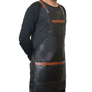 Tablier de soudage en cuir de vache fendu résistant aux étincelles de sécurité industrielle de qualité supérieure pour la protection du corps et des vêtements - Product Image 2