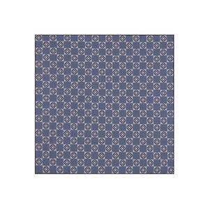 ผ้าพันคอไหมสีเทา ลายจุดดีไซเนอร์พร้อมโลโก้ - Product Image 2