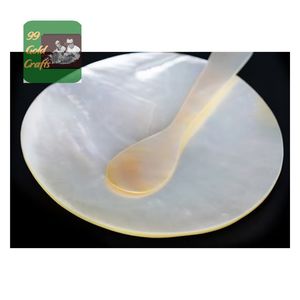Assiette en nacre faite à la main, polie, à lèvres jaunes, naturelle, pour servir le caviar, dessert, vente chaude - Product Image 1