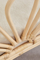 Lit bébé en rotin au meilleur prix avec matelas pour enfants, berceau en rotin tissé à la main avec forme de fleur, meubles pour enfants pour la chambre d'enfant