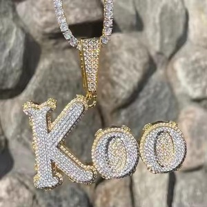 New Hip Hop White Gold Plated Moissanite Diamond Pendant <b>Necklace</b> for Men Women IGI Certified Fine Jewelry - Product Image 2