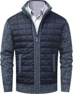 Pull en laine/cachemire JAC22 R2224 pour homme, col rond, hiver, standard, aiguille, couleur unie, tricoté, anti-boulochage, manches longues, calibre 7GG, 320g - Product Image 3