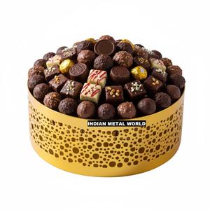 Bol de service en aluminium martelé à la main, finition argentée élégante, bol en métal décoratif pour chocolats, vaisselle unique et décoration d'intérieur - Product Image 4