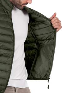 Gilet d'hiver matelassé en toile pour homme, style tendance 2025, fermeture éclair sur le devant, imperméable, respirant, léger, décontracté - Product Image 2