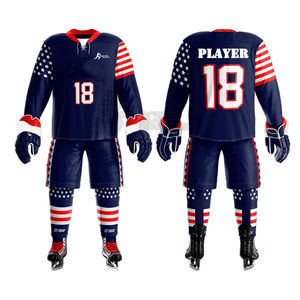 Uniforme de hockey sobre hielo profesional personalizado de alta calidad Ropa deportiva de talla grande que incluye jersey para jugadores Servicio OEM disponible - Product Image 1