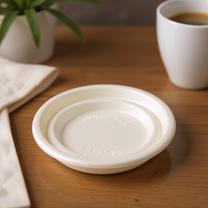 Coperchio per Bicchiere da 90mm Biodegradabile in Amido di Mais Usa e Getta - Product Image 3