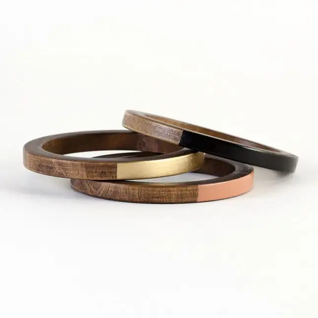 2023 New Look wooden bangle and fashionable jewelry and parties use hot selling products wooden bangle for sale