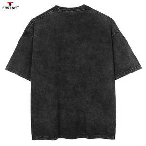 Camiseta de manga corta con cuello redondo para hombre, camiseta con lavado ácido, precio al por mayor, camiseta con lavado ácido para hombre - Product Image 2