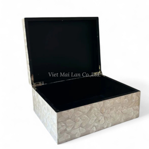 Wholesale Modern Luxury Mother of Pearl <b>Decorative</b> <b>Storage</b> <b>Box</b> with Flexible Design Handmade Shell Inlay OEM Factory - Product Image 3