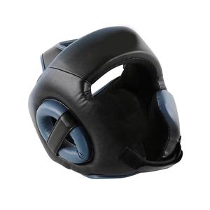 Meilleure vente en gros Entraînement professionnel unisexe Rexine/cuir DOUBLE SPORT Protège-tête Logo personnalisé pour la boxe et les arts martiaux - Product Image 2