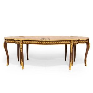 Juego de Mesa de Centro de Madera Clásica de Lujo con Mesas Auxiliares Integradas - Product Image 3