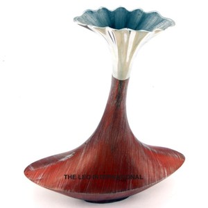 Vase à fleurs moderne en métal, vase décoratif en aluminium pour la maison, l'hôtel et la décoration intérieure, vase brillant et poli - Product Image 2