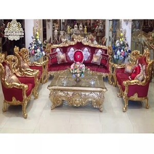 Ensemble de canapés 7 places en bois de teck royal de style moderne avec couleur personnalisée et design durable - Product Image 1