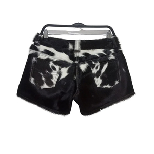 New Style Unique Design Men Cowhide Leather <b>Shorts</b> High Street Style New Solid Color <b>Slim</b> Fit Cowhide Leather <b>Shorts</b> - Product Image 4