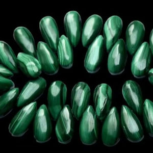 Natural Malachite Cabochon Lot <b>10</b> Pieces Side Drill Gemstones Calibrated Loose Stones for Jewelry Craft - Product Image 2