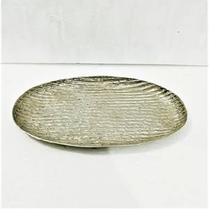 VISHAL HANDICRAFT Bandeja de Mesa Decorativa Ovalada de Hierro y Metal, Diseño Industrial, Pulida a Mano, Fabricante de Uttar Pradesh - Product Image 4
