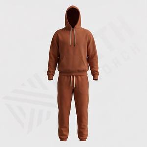 Survêtements en polaire de qualité supérieure pour hommes, sweat-shirt à capuche sportif, pantalon de jogging, surdimensionné, deux pièces, vêtements de sport, vêtements de sport pour la salle de sport - Product Image 1
