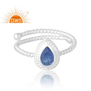 Meilleure vente 925 argent Sterling naturel Tanzanite pierre précieuse bague bijoux personnalisés pour les femmes cadeau pour elle - Product Image 3