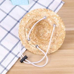 Summer <b>hats</b> for pets natural straw <b>hat</b> dog and <b>cat</b> headwear & photo props wholesale pet accessories - Product Image 5