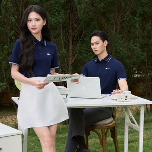 เสื้อยืดผู้ชายแบบกำหนดเอง 210gsm ผ้าฝ้าย 65% โพลีเอสเตอร์ 35% ตัดสีที่ไหล่และแขน แห้งเร็ว สไตล์โปโลแบบยูนิฟอร์ม - Product Image 4