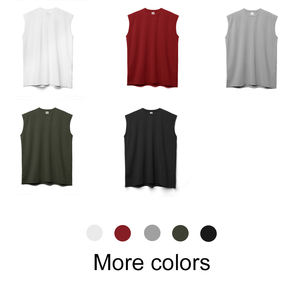 150 GSM personnalisé 2XL vêtements de sport hommes sans manches Muscle chemise Stringer débardeur Fitness basket-ball course Singlet - Product Image 3