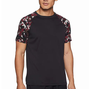 Qualité supérieure 100% coton tissu taux raisonnable corps uni avec design camo imprimé à manches courtes t-shirt à la mode - Product Image 6